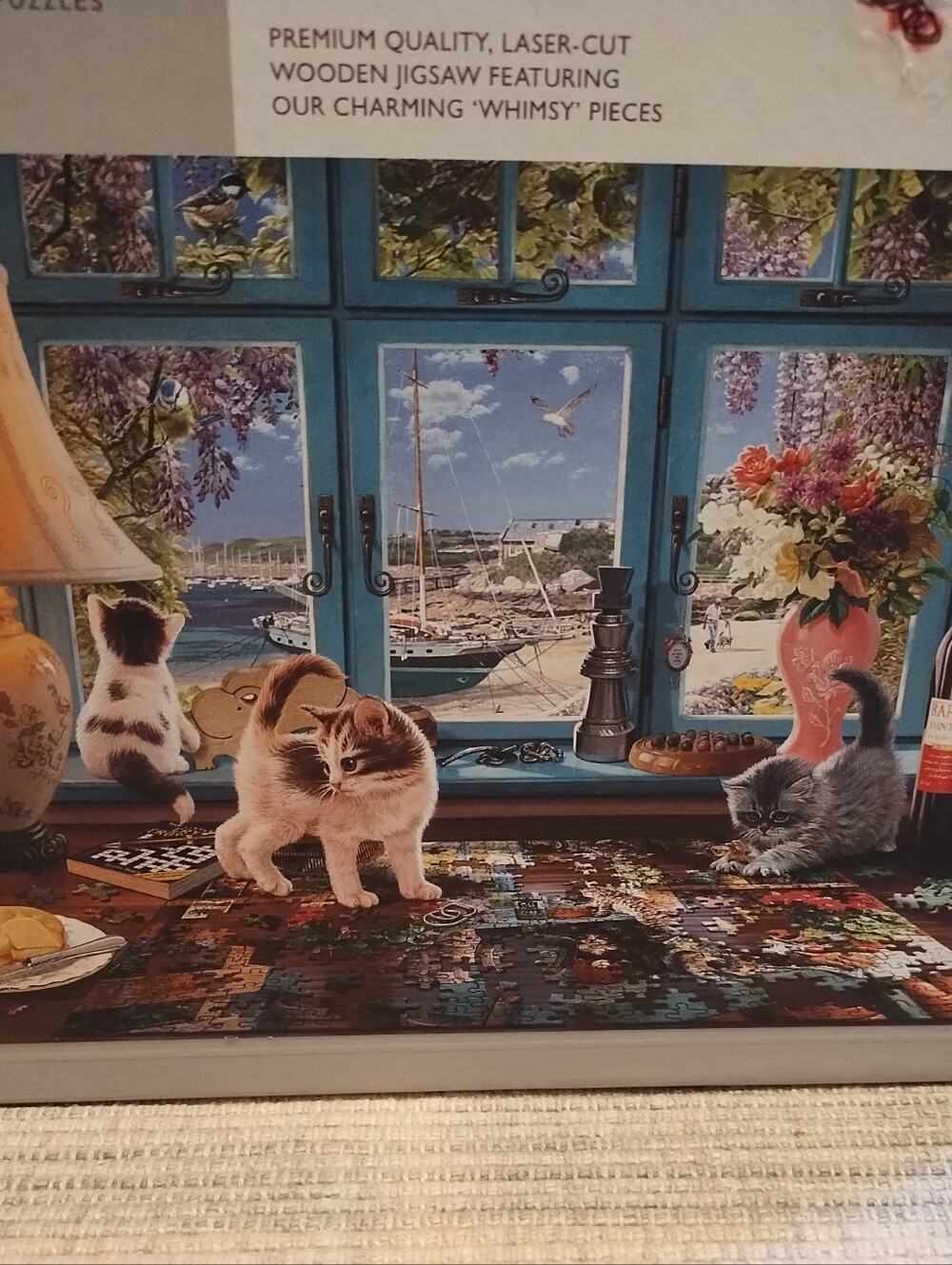 Wentworth Wooden Puzzle...Window View Cat  -